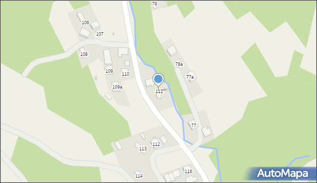 Pstrągówka, Pstrągówka, 111, mapa Pstrągówka