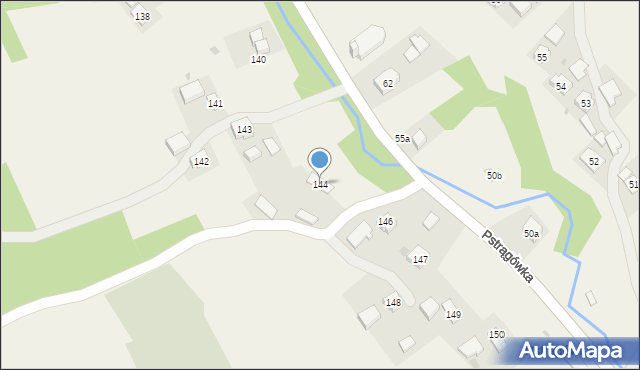 Pstrągówka, Pstrągówka, 144, mapa Pstrągówka