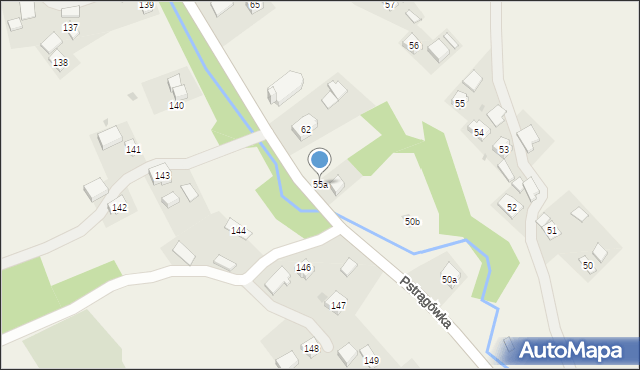 Pstrągówka, Pstrągówka, 55a, mapa Pstrągówka