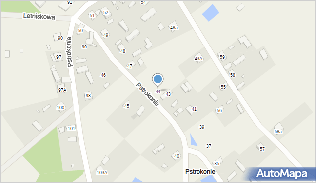 Pstrokonie, Pstrokonie, 44, mapa Pstrokonie