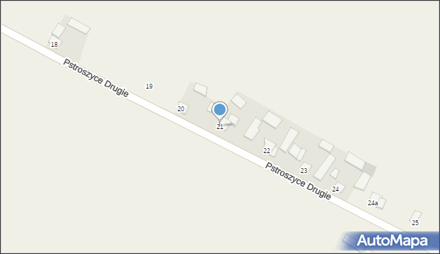 Pstroszyce Drugie, Pstroszyce Drugie, 21, mapa Pstroszyce Drugie