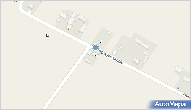 Pstroszyce Drugie, Pstroszyce Drugie, 5, mapa Pstroszyce Drugie