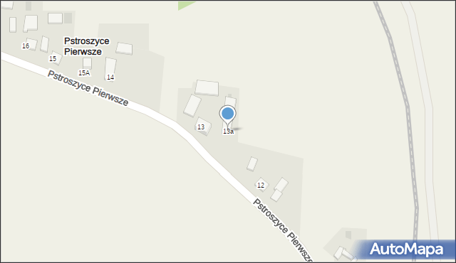 Pstroszyce Pierwsze, Pstroszyce Pierwsze, 13a, mapa Pstroszyce Pierwsze