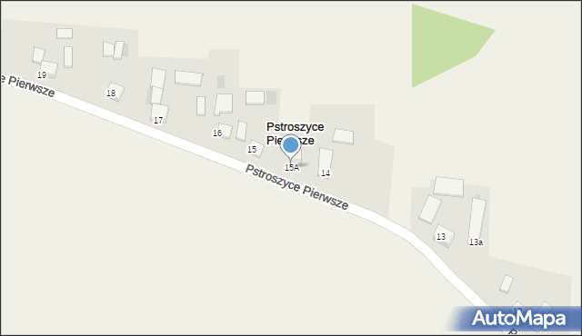 Pstroszyce Pierwsze, Pstroszyce Pierwsze, 15A, mapa Pstroszyce Pierwsze