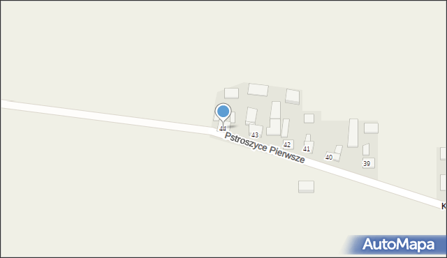Pstroszyce Pierwsze, Pstroszyce Pierwsze, 44, mapa Pstroszyce Pierwsze