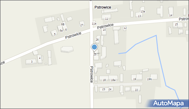 Pstrowice, Pstrowice, 25, mapa Pstrowice