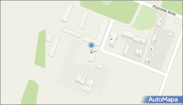 Pszczela Wola, Pszczela Wola, 8a, mapa Pszczela Wola