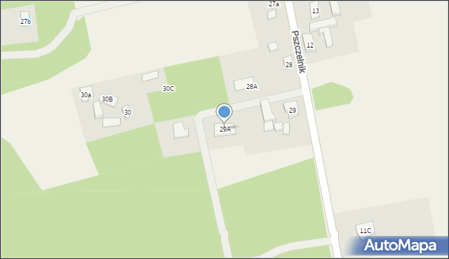 Pszczelnik, Pszczelnik, 29A, mapa Pszczelnik