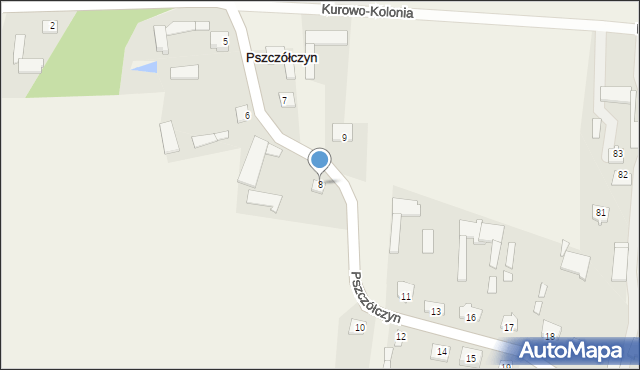 Pszczółczyn, Pszczółczyn, 8, mapa Pszczółczyn