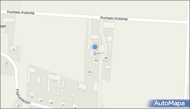 Pszczółczyn, Pszczółczyn, 83, mapa Pszczółczyn