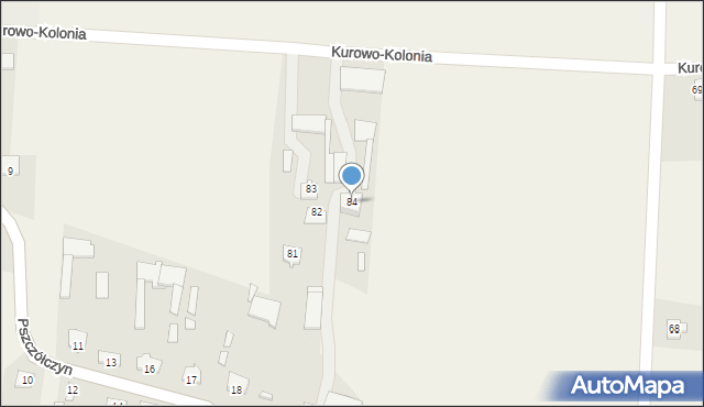 Pszczółczyn, Pszczółczyn, 84, mapa Pszczółczyn