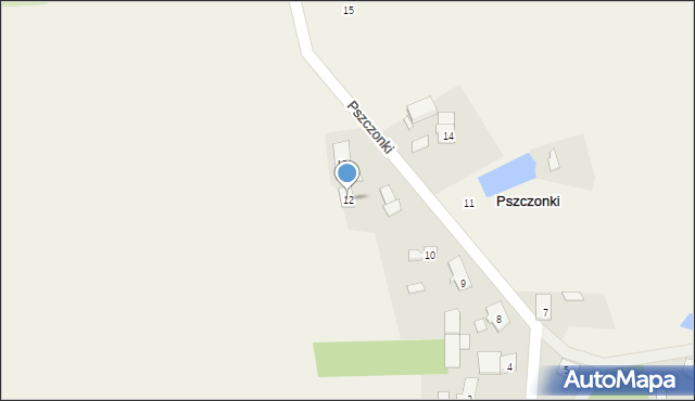 Pszczonki, Pszczonki, 12, mapa Pszczonki