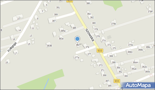 Pszów, Pszowska, 381, mapa Pszów
