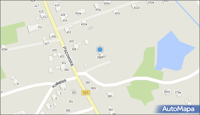 Pszów, Pszowska, 394A, mapa Pszów
