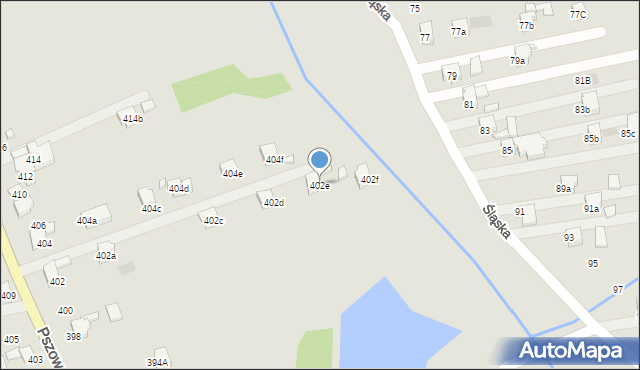 Pszów, Pszowska, 402e, mapa Pszów