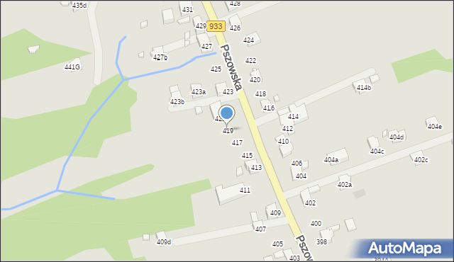 Pszów, Pszowska, 419, mapa Pszów