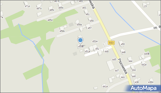 Pszów, Pszowska, 453B, mapa Pszów