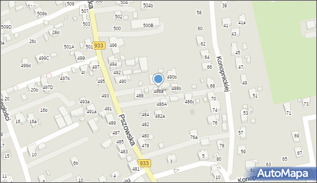 Pszów, Pszowska, 488a, mapa Pszów