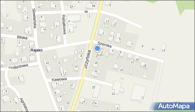 Rajsko, Pszczyńska, 17, mapa Rajsko