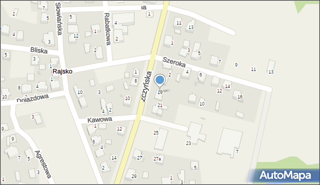 Rajsko, Pszczyńska, 19, mapa Rajsko