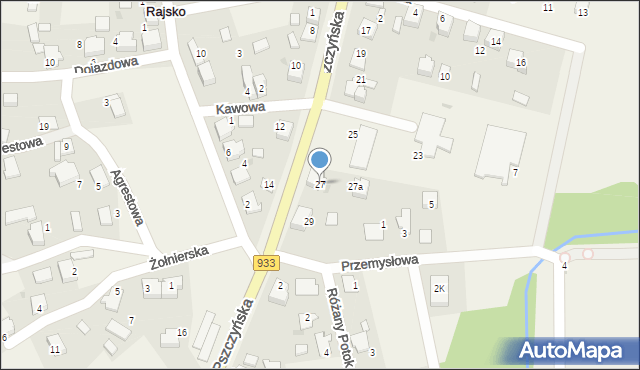 Rajsko, Pszczyńska, 27, mapa Rajsko