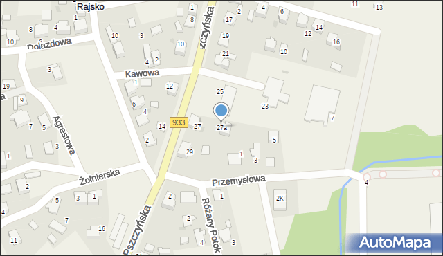 Rajsko, Pszczyńska, 27a, mapa Rajsko