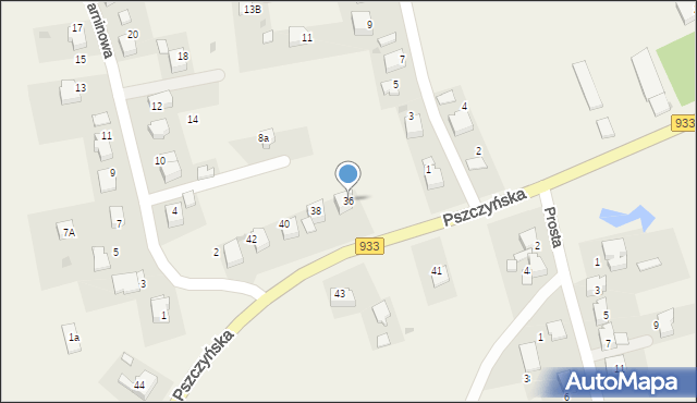 Rajsko, Pszczyńska, 36, mapa Rajsko
