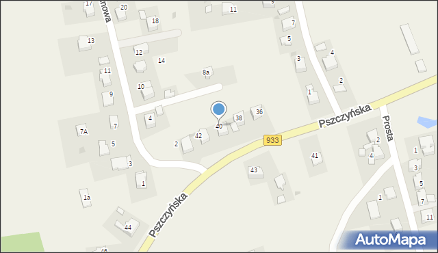 Rajsko, Pszczyńska, 40, mapa Rajsko