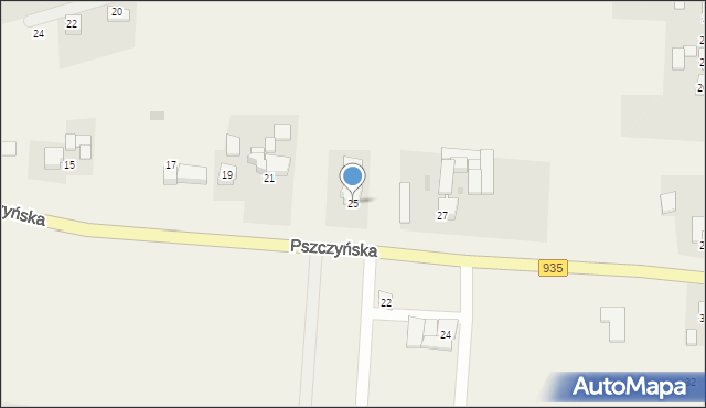 Rudziczka, Pszczyńska, 25, mapa Rudziczka