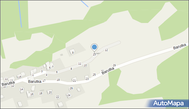 Rychwałdek, Pszczelarska, 13, mapa Rychwałdek