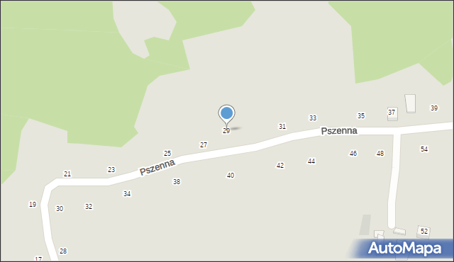 Ryglice, Pszenna, 29, mapa Ryglice