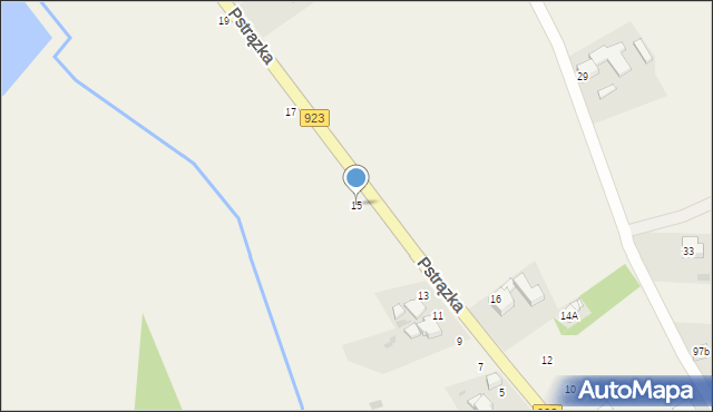 Rzuchów, Pstrązka, 15, mapa Rzuchów