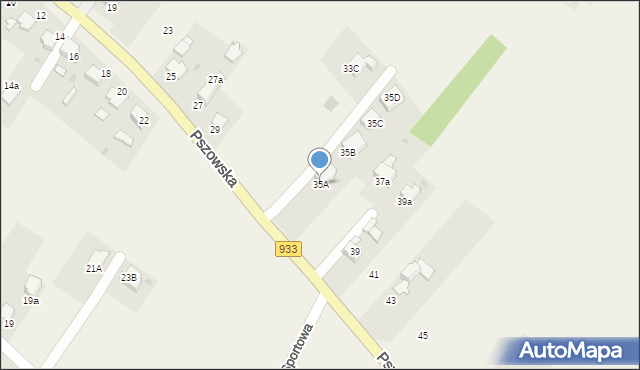 Rzuchów, Pszowska, 35A, mapa Rzuchów