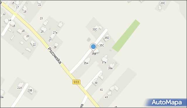 Rzuchów, Pszowska, 35B, mapa Rzuchów