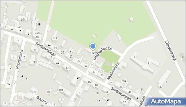 Siemianowice Śląskie, Pszczelnicza, 14, mapa Siemianowice Śląskie