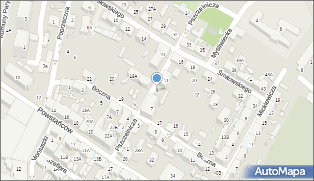 Siemianowice Śląskie, Pszczelnicza, 9, mapa Siemianowice Śląskie