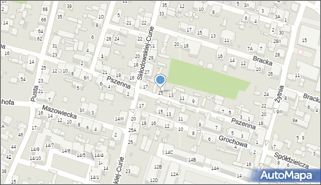 Sosnowiec, Pszenna, 15, mapa Sosnowca