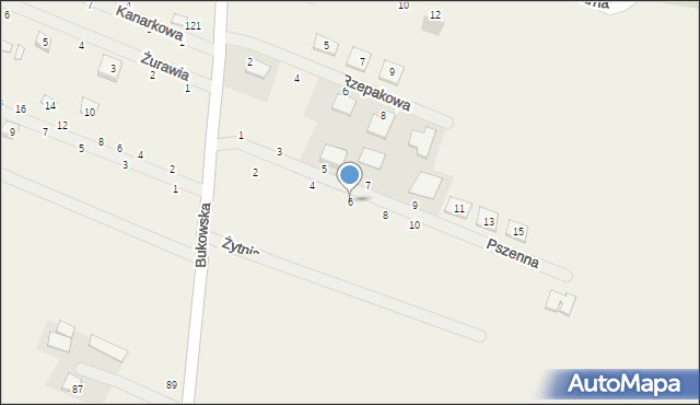 Strykowo, Pszenna, 6, mapa Strykowo
