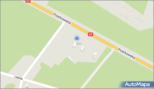 Sulejów, Psarskiego Stanisława, 3, mapa Sulejów