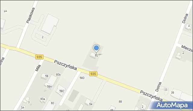Suszec, Pszczyńska, 61, mapa Suszec
