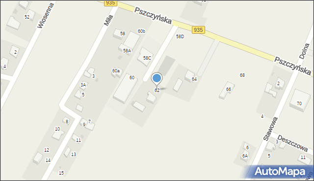 Suszec, Pszczyńska, 62, mapa Suszec