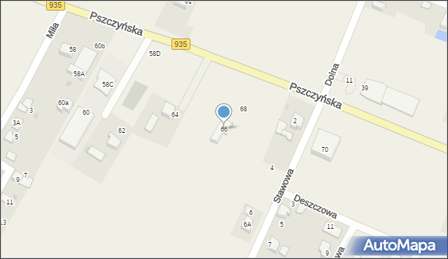 Suszec, Pszczyńska, 66, mapa Suszec