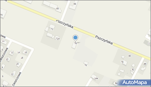 Suszec, Pszczyńska, 74, mapa Suszec