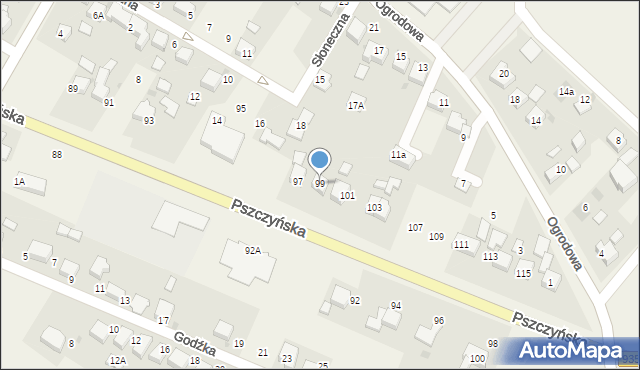 Suszec, Pszczyńska, 99, mapa Suszec