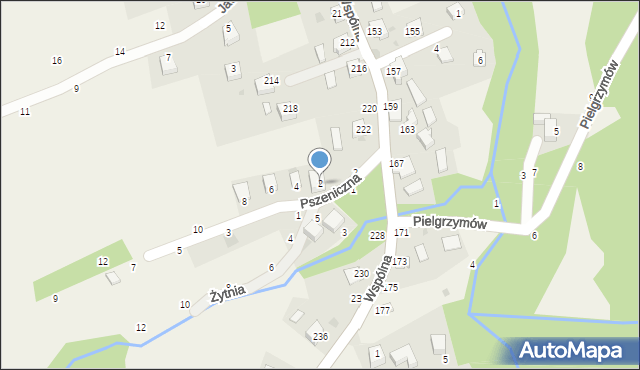 Świnna, Pszeniczna, 2, mapa Świnna