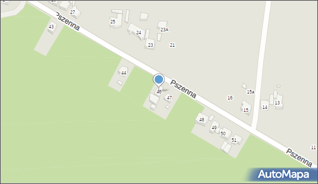 Szczecin, Pszenna, 46, mapa Szczecina