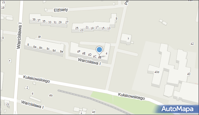 Szczecin, Pszczelna, 4B, mapa Szczecina