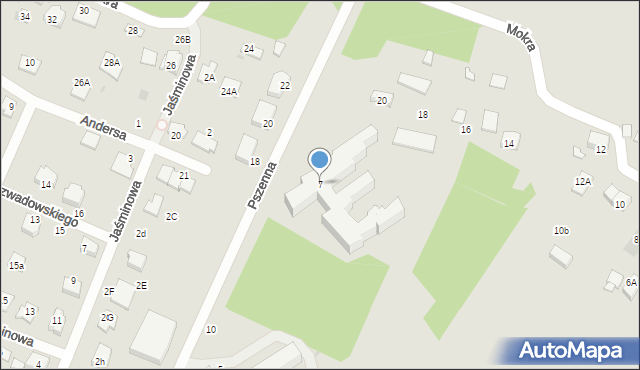 Tarnów, Pszenna, 7, mapa Tarnów