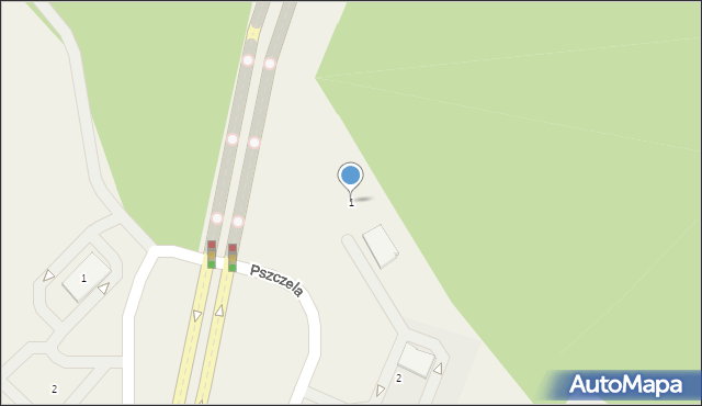 Tomaszkowo, Pszczela, 1, mapa Tomaszkowo