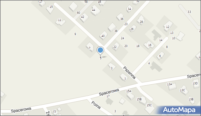 Tuchom, Pszenna, 5, mapa Tuchom